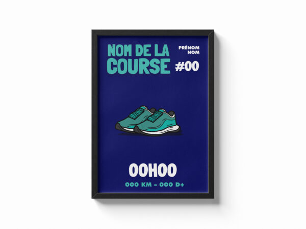 affiche chaussure de course personnalisée