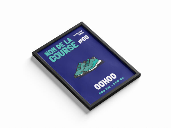 Affiche chaussure de course personnalisée