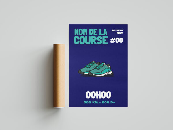 affiche chaussure de course personnalisée