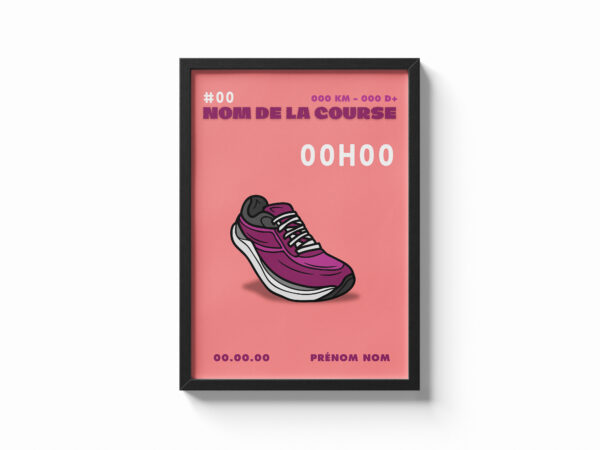 affiche chaussure course à pied personnalisée