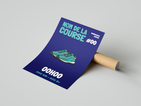 affiche chaussure de course personnalisée