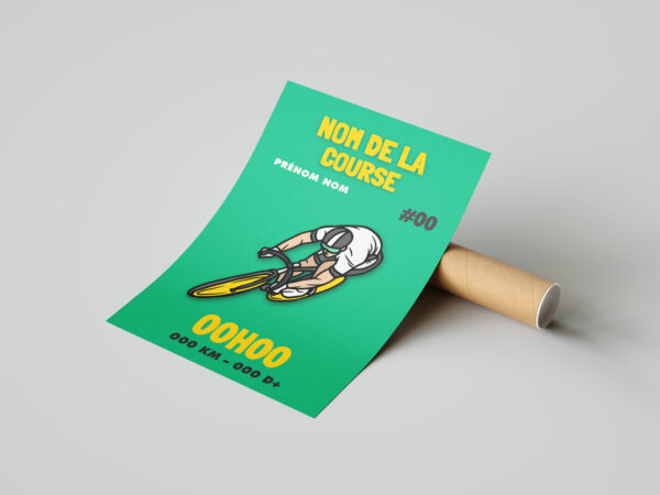 affiche course vélo cyclisme vert