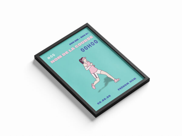 affiche femme course à pied