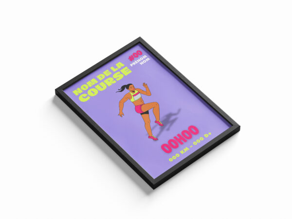 affiche sport personnalisée marathon