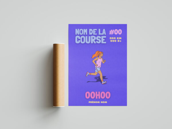 affiche femme running rousse