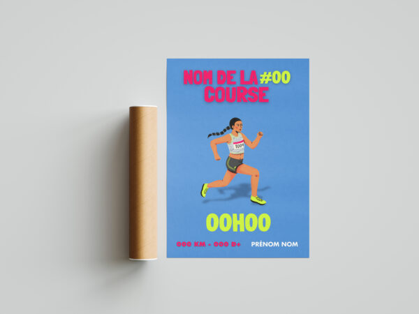 affiche sport femme running