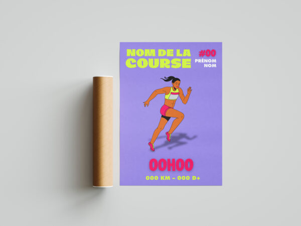 affiche sport personnalisée marathon