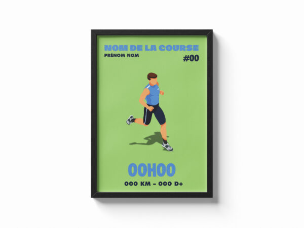 affiche homme running course sport