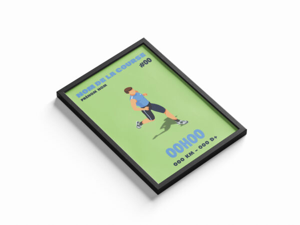 affiche homme running course sport