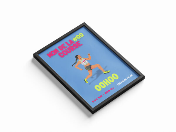 affiche sport femme running