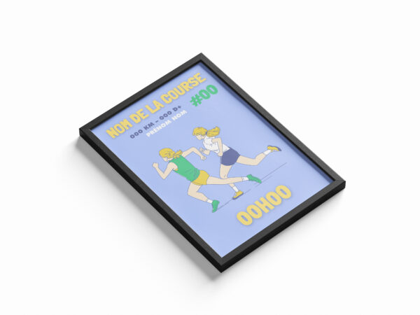 Affiche running duo sport personnalisé