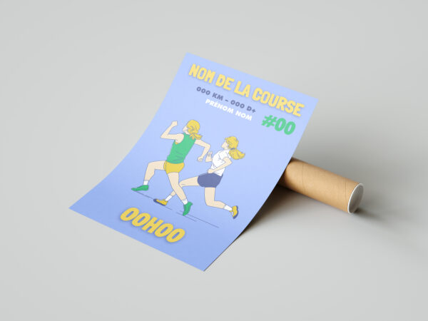 Affiche running duo sport personnalisé