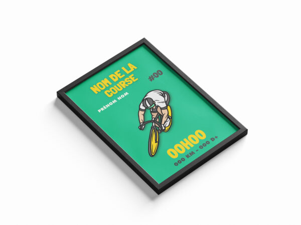 affiche course vélo cyclisme vert