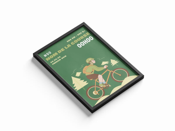 affiche vtt foret personnalisée