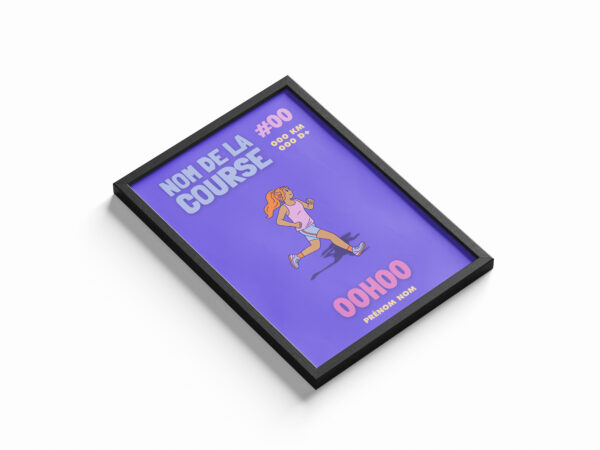 affiche femme running rousse