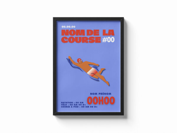 affiche natation triathlon homme