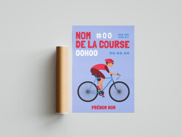 affiche sport vélo rouge