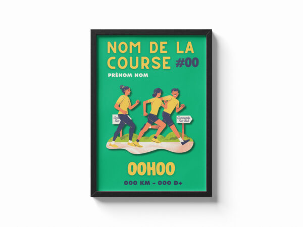 Affiche running 3 personnes personnalisée