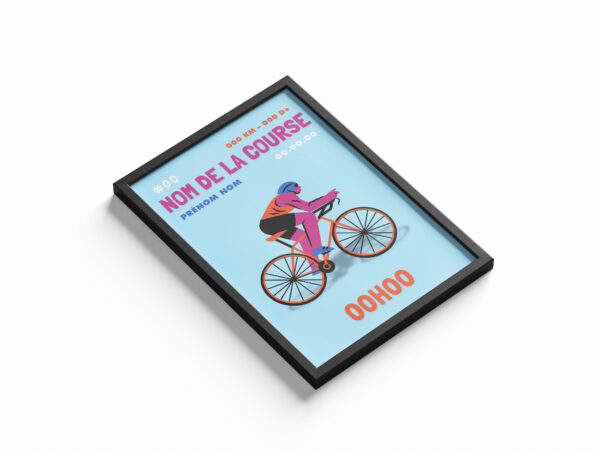 affiche sport bleu ciel velo