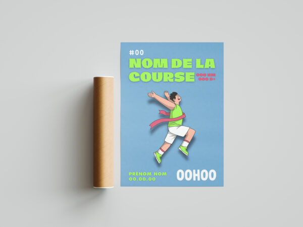 affiche personnage bleu finisher