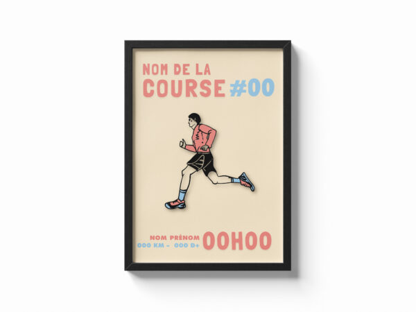 affiche course à pied homme