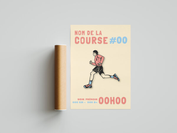 affiche course à pied homme