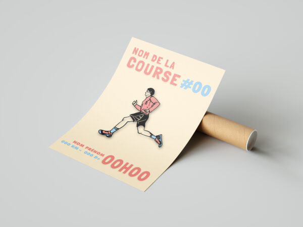 affiche course à pied homme