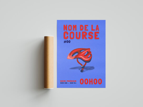 affiche casque vélo personnalisée
