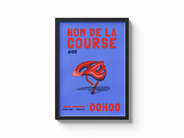 affiche casque vélo personnalisée
