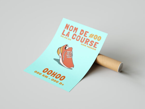 affiche chaussure de course personnalisée