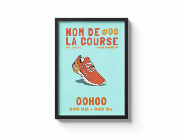affiche chaussure de course personnalisée