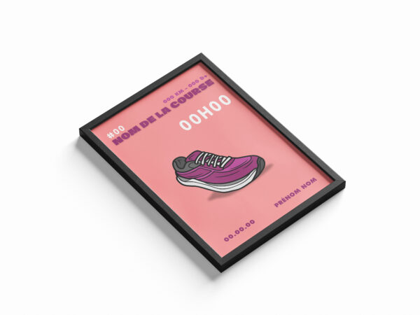 affiche chaussure course à pied personnalisée