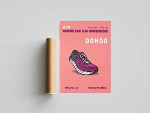 affiche chaussure course à pied personnalisée