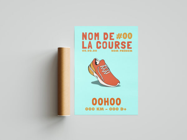 affiche chaussure de course personnalisée