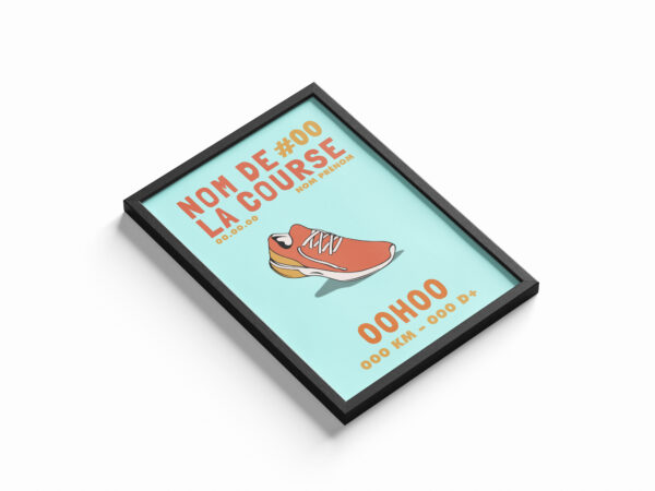 affiche chaussure de course personnalisée