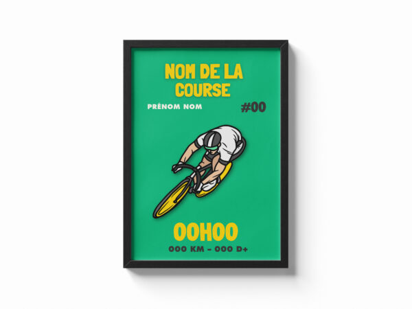 affiche course vélo cyclisme vert