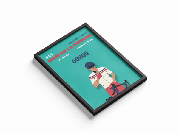 affiche cycliste course personnalisée
