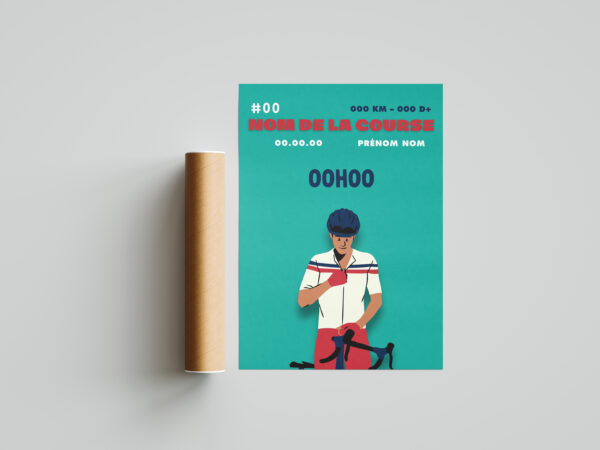 affiche cycliste course personnalisée