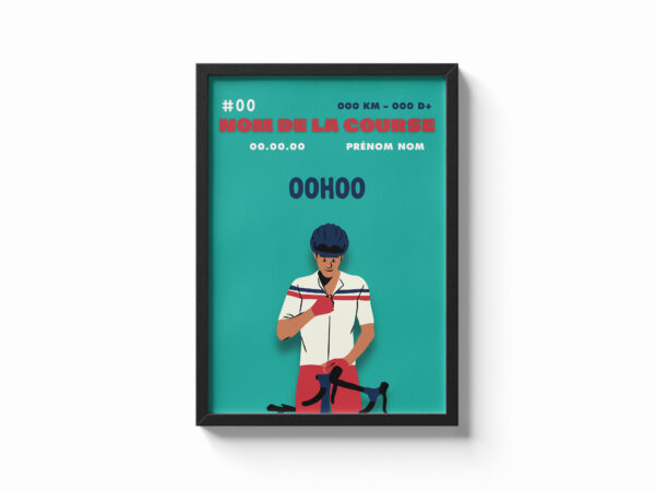 affiche cycliste course personnalisée