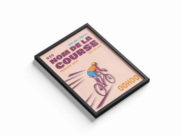 affiche sport course velo personnalisée