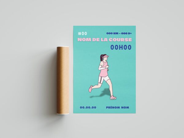 affiche femme course à pied