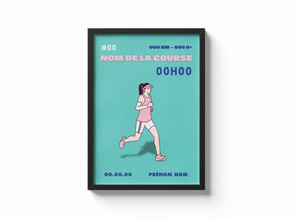 affiche femme course à pied