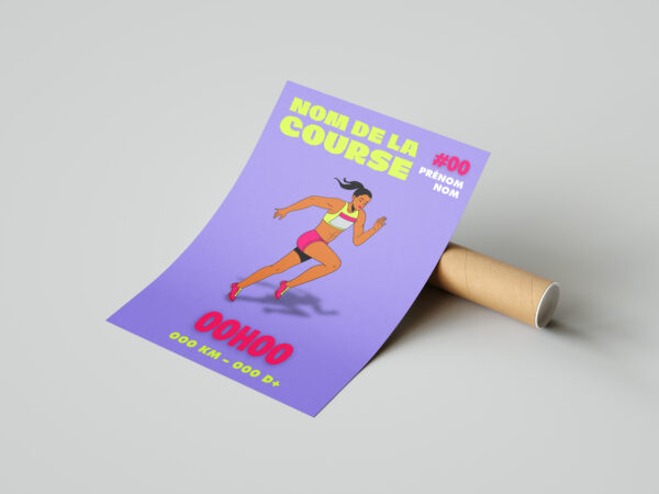 affiche sport personnalisée marathon