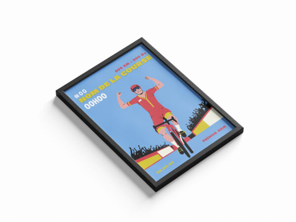 affiche finish cyclisme personnalisée