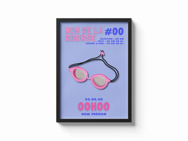 Affiches sport personnalisées lunette de natation