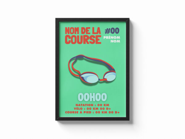 affiche personnalisée lunette de natation