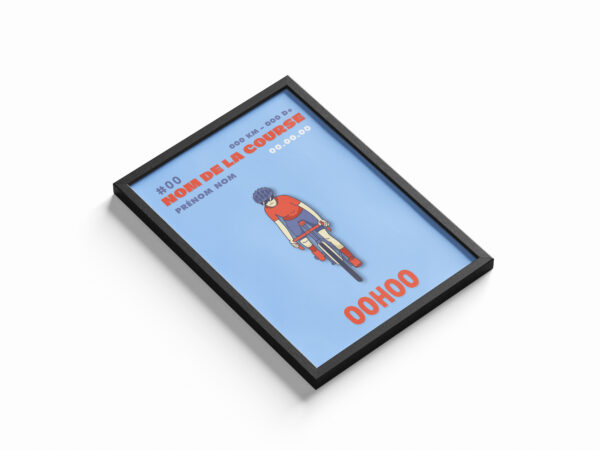 affiche sport velo rouge homme