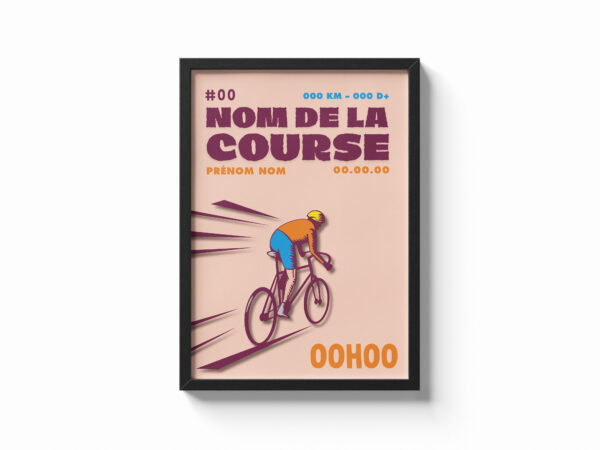 affiche sport course velo personnalisée