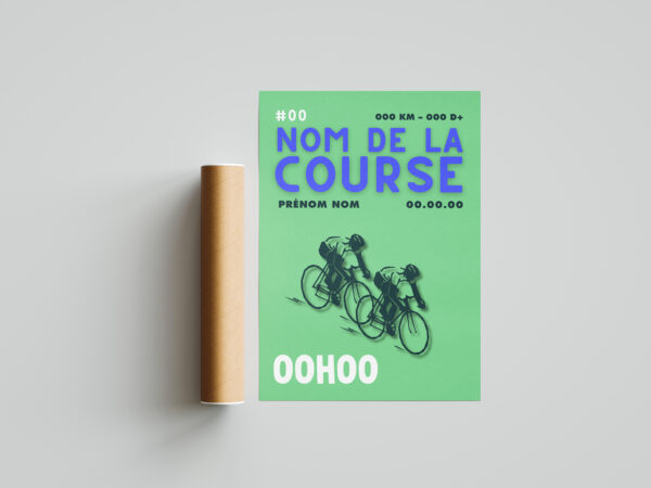 affiche sport course velo duo