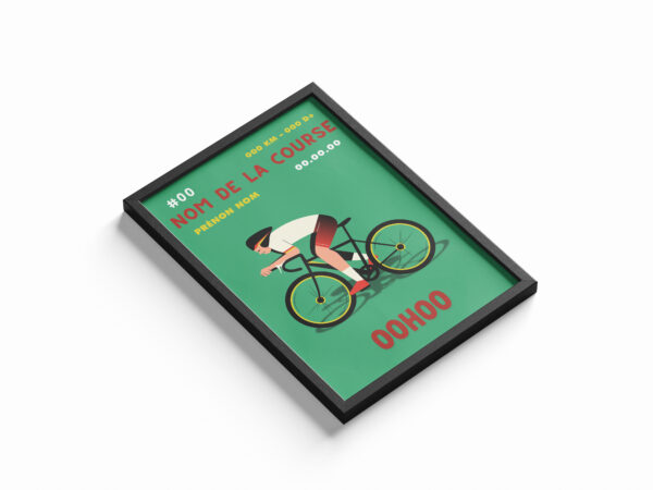 affiche sport cyclisme rouge vert